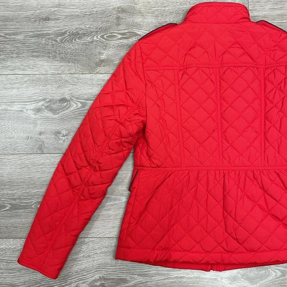 NWOT Talbots Diamond Quilted Jacket Military Inspired Red Navy XS - Picture 14 of 15